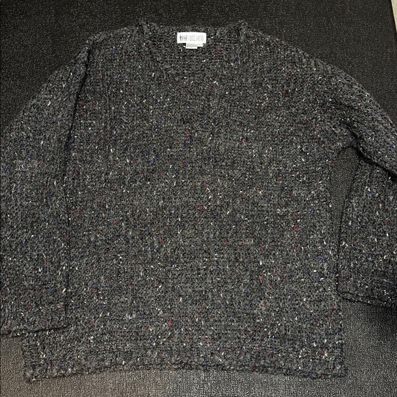 Together 90sGray Knit Sweater with Colorful Accents size large - Picture 1 of 7